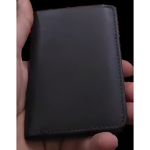 Portefeuille en cuir fin pour homme, bicolore bleu marine et gris anthracite, minimaliste, avec poche de rangement pour cartes de crédit et espèces, idéal pour les voyages - Product Image 4