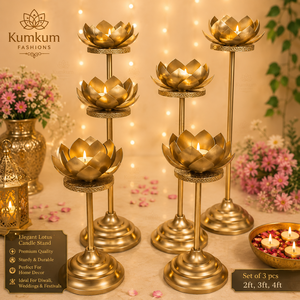 Brass Metal Lotus Candle <b>Stand</b> Eco-Friendly Handmade Classical Beautiful Elegance Hot Sell Christmas Centerpiece Home Decoration - Product Image 4