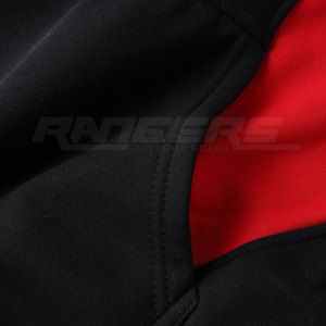 Sweat-shirts pour hommes 100% coton, couleur contrastée rouge et noir, poche kangourou en coton, pull-over moderne streetwear, sweat-shirts d'hiver - Product Image 5