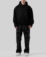 Sudaderas con capucha de invierno cálidas, bordadas con remaches, de varios estilos, tendencia urbana, de forro polar, unisex, streetwear, con gráficos web, de algodón liso