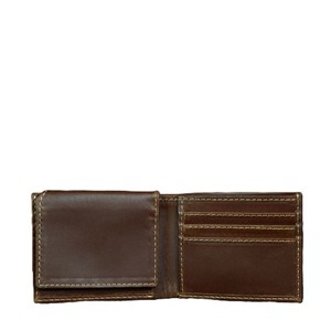 Genuine <b>Leather</b> Men Bifold Wallet Vintage Slim Card Holder Cash <b>Purse</b> With Coin Pocket ID Window Multi Slots <b>Small</b> Male Clutches - Product Image 2
