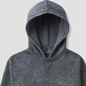 Sweats à capuche streetwear personnalisés OEM pour hommes, sans cordon, en polaire, vierges, entièrement zippés, style vintage américain, double couche, délavés à l'acide, effet soleil, usés - Product Image 1