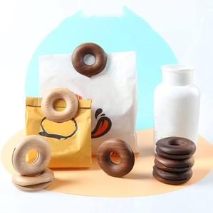 Clip de scellage pour sacs alimentaires en bois de hêtre, idéal pour donuts et collations, meilleure vente, pour le bureau et la conservation des aliments frais - Product Image 2
