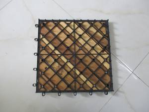 Baldosas de Madera Cuadradas Modernas para Terraza, Encajables, 300x300mm, Ecológicas, Impermeables, para Interiores y Exteriores, Jardín - Product Image 6