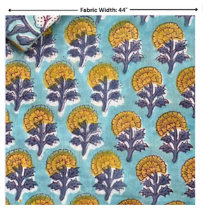 Textile de décoration intérieure moderne en coton pur imprimé à la main à motifs floraux indiens, écologique, doux, non toxique, pour salle à manger, lit et ameublement, Jaipur - Product Image 4