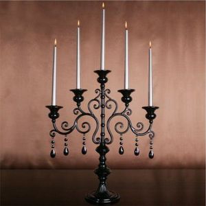 Elegant 5-Arm Silver <b>Candelabra</b> Metal Candle Holder For Wedding Centerpiece Table Decor Luxury Antique Candelabrum Stand Holder - Product Image 4