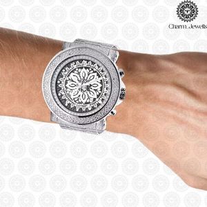 Montre de luxe Charm_Jewells en acier inoxydable, cadran 42 mm, bracelet 20 mm, verre lumineux, mouvement mécanique, étanche 10 bars, automatique - Product Image 2