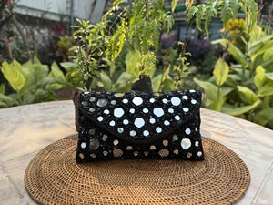 Mirror Flap <b>Clutch</b> Bag with Handcrafted Mirror Work Elegant Evening Handbag for Women <b>Wedding</b> Party Festive Occasion Wear - Product Image 2