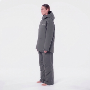 Combinaison de ski chaude et épaisse pour femme, imperméable, coupe-vent, avec fermeture éclair, vêtements de sport d'extérieur - Product Image 2