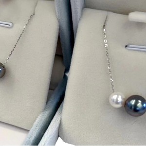 Collier Akoya Tahiti personnalisé haut de gamme de Zhuji, double rangée de perles, avec pendentif en or 18 carats, style élégant en eau de mer naturelle - Product Image 5