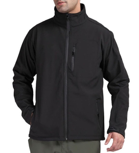 Chaqueta de Invierno para Hombre, Impermeable, con Capucha, Estilo Urbano, de Softshell, con Frente Sólido, Poliéster/Spandex, Transpirable, de Secado Rápido, con Forro Polar - Product Image 6