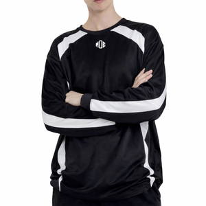 Camiseta Deportiva de Fútbol Americano de Manga Larga para Hombre, en Poliéster, con Paneles en Contraste, Ropa Deportiva, Logotipo Personalizado, Pedidos al Por Mayor OEM - Product Image 3