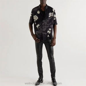 Pantalon en cuir pour homme, taille haute, coupe large, nouvelle mode, style streetwear avec poches avant, haute qualité, meilleur design, vêtements en cuir - Product Image 5