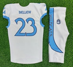 Maillot de sport imprimé à col montant à séchage rapide, uniforme personnalisé pour équipe et club, kit d'uniforme de football américain 7v7 unisexe 100% - Product Image 3