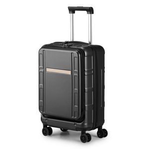 Valigia da cabina in alluminio da 20 pollici con scomparto frontale, doppie ruote girevoli, lucchetto TSA, approvata per il trasporto aereo - Product Image 6