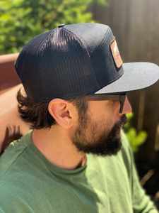 Custom <b>Patch</b> Logo Flat Brim Trucker Hats IVN-222906-02 3D Embroidery Outdoor Breathable Mesh <b>Back</b> Sport Caps Vietnam Golf Hats - Product Image 4