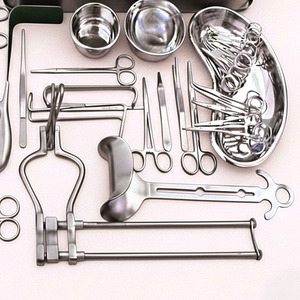 Juego de Instrumentos Quirúrgicos para Cesárea, 59 Piezas, Kit de Cesárea para Obstetricia y Ginecología, Instrumentos Manuales de Acero Inoxidable, Caja de Esterilización, Certificación CE - Product Image 4