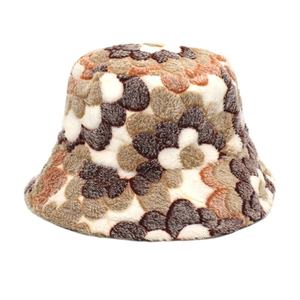 SIDDIQUI HOSINEX 2024 Women's Faux Fur Solid <b>Laminated</b> Casual Plush Dyed Seamless Fusing Outdoor Canvas Bow Bucket Hat Winter - Product Image 4