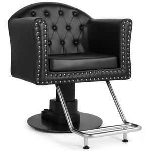 Poltrona da Barbiere Elettrica Reclinabile a 360 Gradi di Alta Gamma, Moderna in PU, per Saloni, Spa e Centri Estetici, Nera, per Scuole e Saloni - Product Image 1