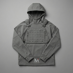 Hoodie Tactique Modulaire Vanguard Tech Streetwear avec Harnais Poitrine Performance Urbaine par MALUZA INDUSTRIES Série Pro - Product Image 1