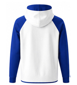Sudadera Raglán Blanca y Azul para Mujer, Marca Alcorn, con Letra Griega Sigma Bordada en la Parte Delantera, Cuello Redondo, Manga Larga, 100% Algodón, para Otoño e Invierno - Product Image 2
