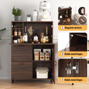 Bureau d'ordinateur pliable avec tiroir de rangement et étagères pour la maison, le bureau, la cuisine ou la chambre d'étudiant - Product Image 3