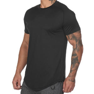 T-shirt décontracté à manches courtes en polyester et coton pour homme, respirant, col rond, coupe classique, personnalisable avec logo, vente en gros - Product Image 6
