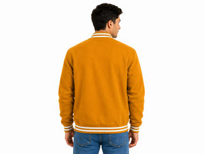 Custom Embroidered Varsity <b>Jacket</b> With Team Logo And Player Number Premium Chenille Patch Letterman <b>Jacket</b> With <b>Leather</b> Sleeves - Product Image 4