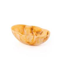 Bol en bois poli fait main avec des veines brunes naturelles, design classique, durable, non toxique, non traité, pour servir des salades, décoratif