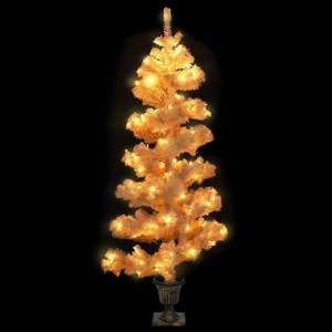 Árbol de Navidad Mediano con Diseño en Espiral, PVC Blanco y Acero, Diseño Elegante para Decoraciones Festivas - Product Image 3