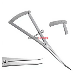 Calibre angulaire de 7 pouces pour la mesure et la cartographie osseuse, échelle de précision 0-40 mm, instrument chirurgical dentaire de qualité allemande - Product Image 2
