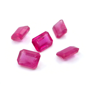 Rubis naturels de Bangkok, octogones calibrés 6x8mm, pierres précieuses de rubis naturelles facettées pour la fabrication de bijoux, prêtes à l'emploi - Product Image 4