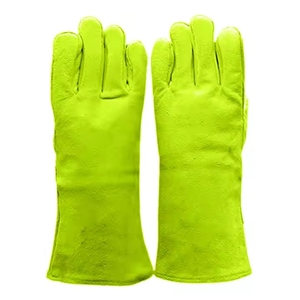 Gants de sécurité en cuir de vachette pleine fleur haute performance, résistants au feu, pour la soudure, la lutte contre les incendies, le barbecue et l'usage industriel - Product Image 2