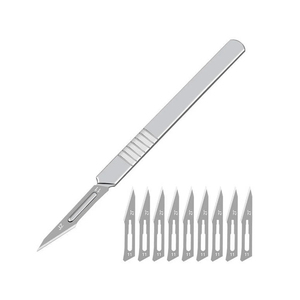 Ensemble de poignées de scalpel chirurgical manuel en acier inoxydable certifié CE, instrument de classe I pour utilisation en salle d'opération - Product Image 1