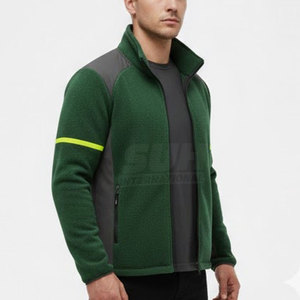 Unique Design High Quality Sherpa <b>Jacket</b> for Men Stand Collar Front Logo Winter Breathable Eco-Friendly Casual - Product Image 6