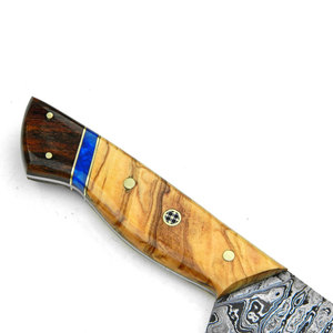 Cuchillo de Chef de Acero de Damasco Hecho a Mano, Herramienta de Cocina Profesional con Agarre Cómodo para Entusiastas de la Cocina - Product Image 5