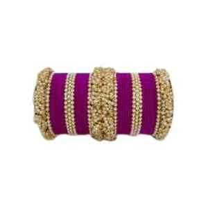Ensemble de bracelets de mariage islamiques tendance et luxueux pour femmes, bijoux traditionnels indiens et pakistanais Kundan Chura, finition hautement polie - Product Image 3
