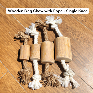 Barra de Madera de Café Premium para Perros con Cuerda de Fibra Natural para Masticadores Agresivos, Fábrica en Vietnam ANGLE - Product Image 1