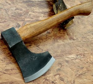 Handmade Industrial Viking Bearded <b>Axe</b> Carbon Steel <b>Axe</b> Rose Wood <b>Handle</b> With Leather Sheath, Bush craft <b>Axe</b> Camping <b>Axe</b> - Product Image 1
