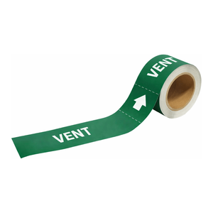 Marqueurs de tuyaux de ventilation Brady - Marqueurs flexibles et durables pour les conduites de ventilation intérieures et extérieures - Product Image 1