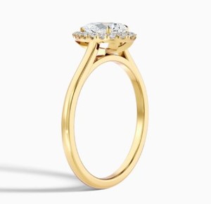 Anillo de compromiso de moissanita talla pera de plata de ley 925 chapado en oro blanco, anillo de promesa minimalista y delicado con forma de lágrima - Product Image 4