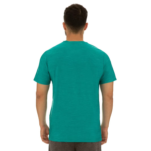 เสื้อยืดออกกำลังกายผู้ชายแบบคอมเพรสชั่น ดีไซน์สั่งทำพิเศษ ผลิตจากโพลีเอสเตอร์ถัก 100% ระบายอากาศได้ดี ทรงปกติ ใส่ได้ทั้งชายและหญิง ตำแหน่งโลโก้ด้านหน้า - Product Image 5