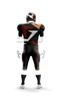 JAMEZ SPORTS Uniforme de football américain léger, maillot de performance, pantalon, col en V, manches courtes, unisexe, 100% coton, devant