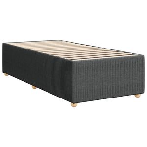 Cadre de lit en contreplaqué polyester gris foncé, bois d'ingénierie, taille double - Product Image 3