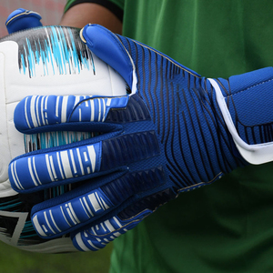 Gants de football de haute qualité en latex allemand respirant, antidérapants, avec fermeture à boucle réglable, protection UV complète des doigts - Product Image 5