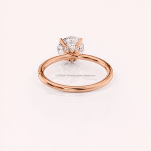 <b>Indian</b> Exporter Stunning Moissanite Engagement <b>Ring</b> for Women with Elegant Bridal Jewelry Style Available At Best Market Price - Product Image 5