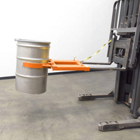 Pince de levage robuste pour fûts de 55 gallons, en acier lourd, pour chariots élévateurs