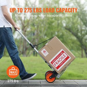 Carrello a Quattro Ruote in Alluminio, Capacità di Carico 125 kg, Convertibile con Manico Telescopico - Product Image 2