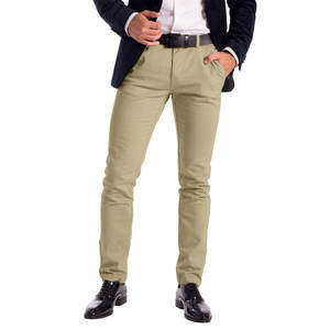 Pantalones de Vestir de Pana para Hombre, Cintura Media, Pierna Recta, Estilo Casual de Negocios, Corte Ajustado, Transpirables, Verano, Servicio Personalizado OEM, Venta al Por Mayor - Product Image 1
