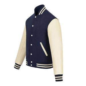 Chaqueta Varsity Hip Hop para Hombre, Mezcla de Algodón y Poliéster, Corte Holgado, Estilo Urbano, Béisbol, Universidad, Diseño Gráfico Atrevido, Estilo Rap, Abrigo de Invierno - Product Image 2